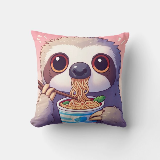 Coussin Adorable sorcellerie manger Ramen (Recto)