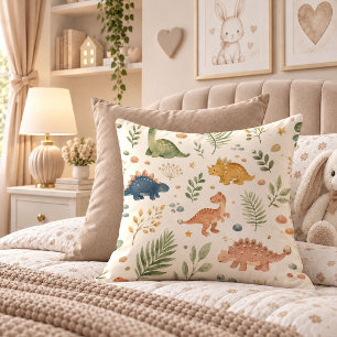 Coussin Adorables Dinosaures Mignons Tons Terreux Chambre