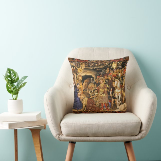 Coussin ADORATION DE MAGI Gentile Da Fabriano, Nativité (Chaise)