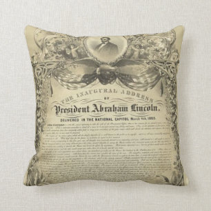Coussin Adresse inaugurale de Lincoln d'abe de président