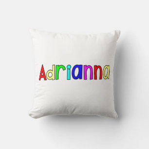 Coussin Adrianna - Texte arc-en-ciel