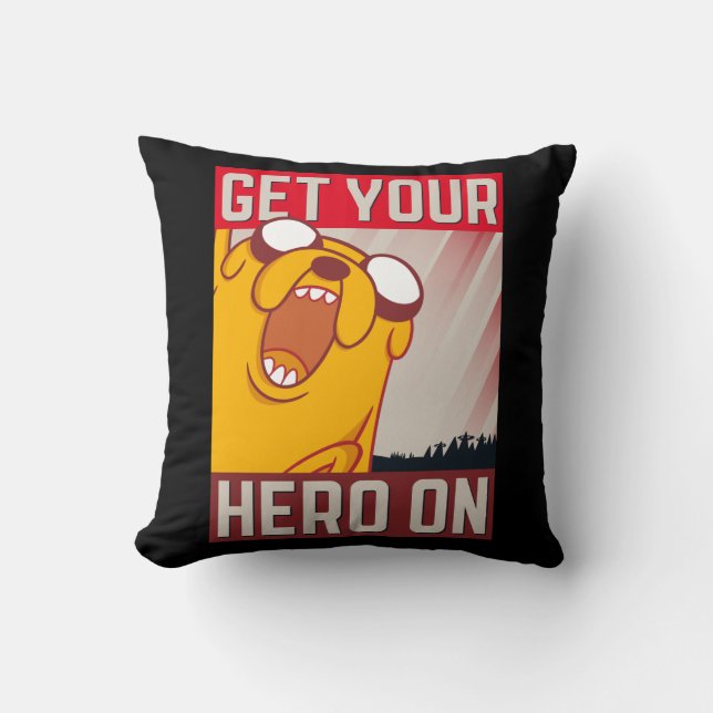 Coussin Adventure Time | Jake "Get Your Hero On" (Recto)