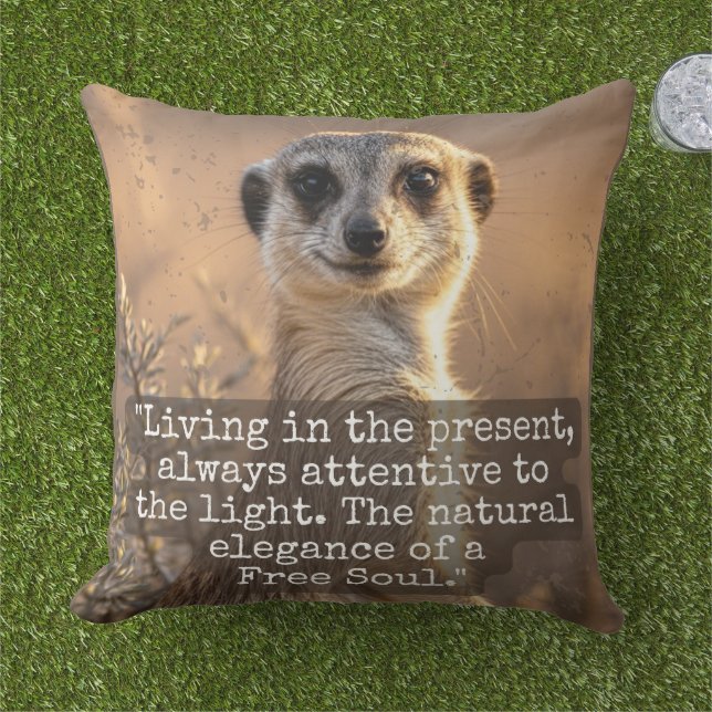 Coussin Adventurous Meerkat Living (Herbe)