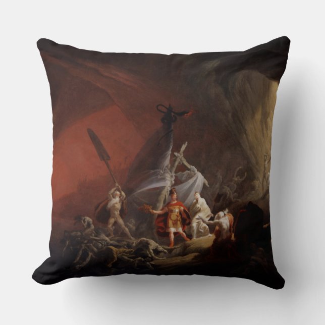 Coussin Aeneas et Sibyl Old Masters Reproduction (Recto)