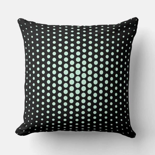 Coussin Aero Blue Techno Dots Moderne Noir (Recto)