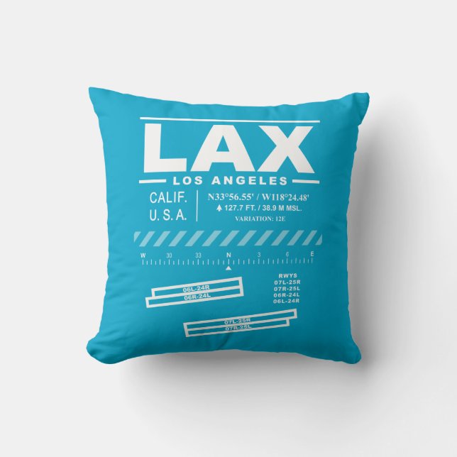 Coussin Aéroport international de Los Angeles LAX (Recto)