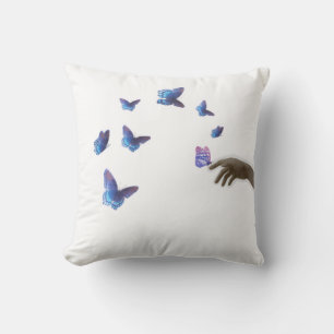 Coussin Aesthetic Butterfly Hand Freedom Surreal Sticker