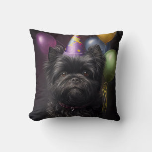 Coussin Affenpinscher Chien Ballons d'anniversaire