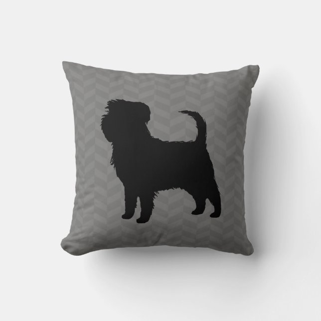 Coussin Affenpinscher Silhouette (Recto)