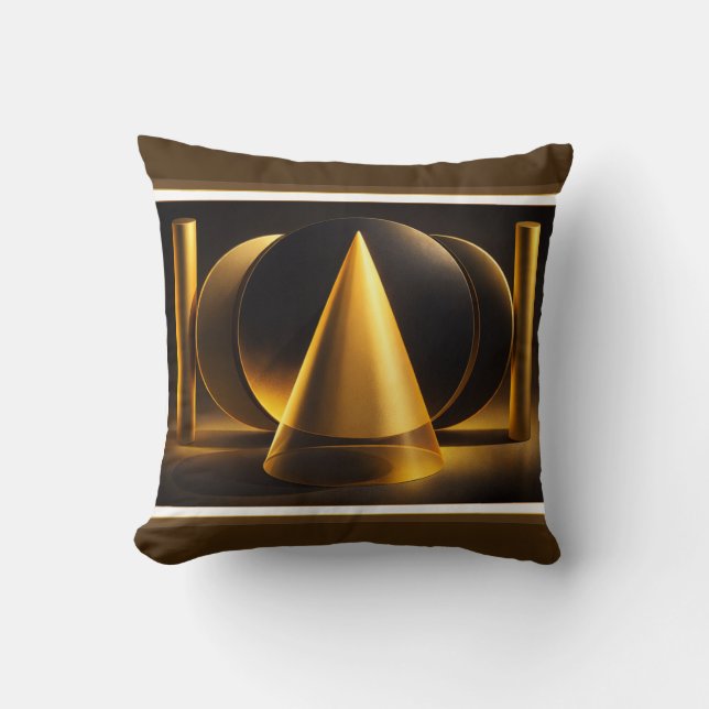 Coussin Affiche Abstraite Géométrique – Design Moderne Vib (Recto)