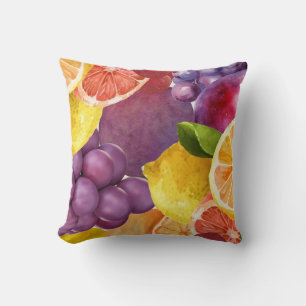 Coussin Affiche de la cuisine italienne des fruits   Aquar