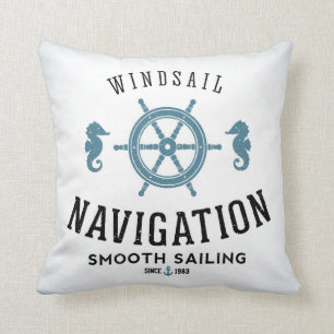 Coussin Affiche de navigation de Windsail