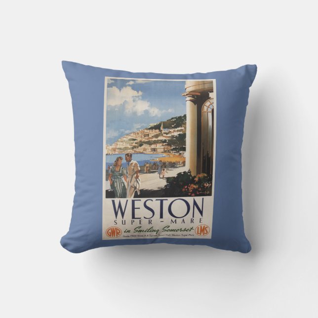 Coussin Affiche de négligence de chemin de fer de côte de (Recto)