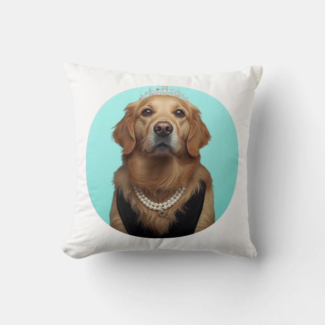 Coussin Affiche de petit-déjeuner Chic Classique Retriever (Recto)
