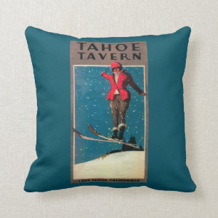 Coussin Affiche de promo de taverne de Tahoe