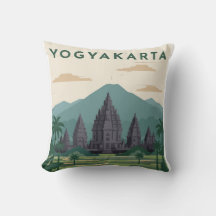 Affiche de voyage à Yogyakarta Indonésie