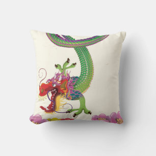 Coussin Affiche de voyage de style vintage de Hong Kong