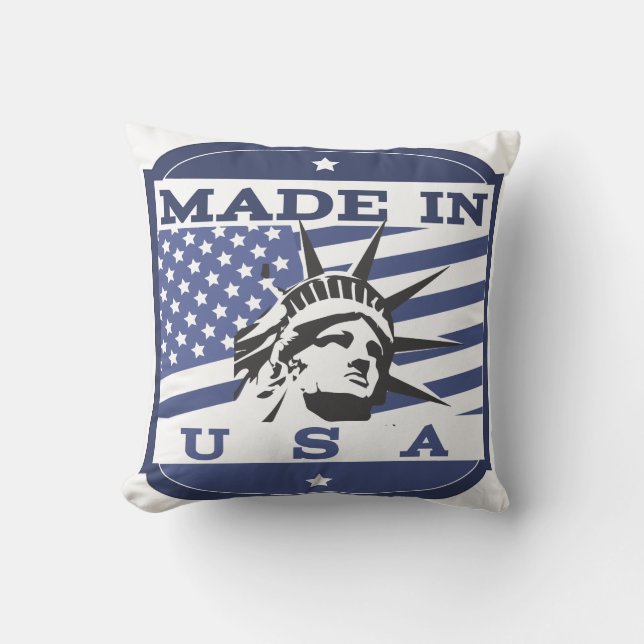 Coussin Affiche de voyage logo américain (Recto)