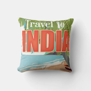 Coussin Affiche de voyage pour l'Inde