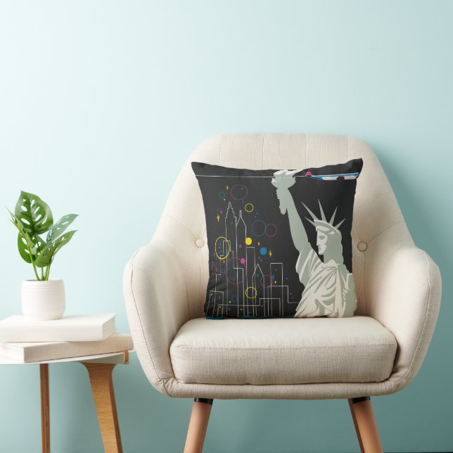 Coussin Affiche De Voyage Pour Vol Northwest Airlines (Chaise)