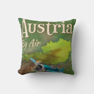 Coussin Affiche de voyage vintage Autriche
