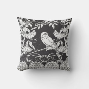 Coussin Affiche décorative Fleurs Oiseau Nouveau