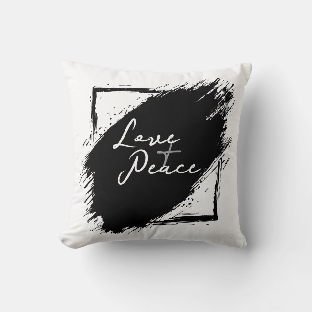 Coussin Affiche et impressions Love & Peace (Recto)