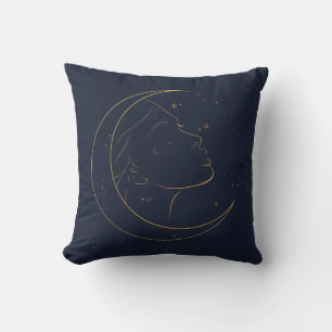 Coussin Affiche personnalisée de ligne de femme