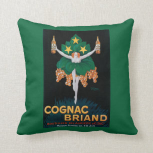 Coussin Affiche promotionnelle de Briand de cognac