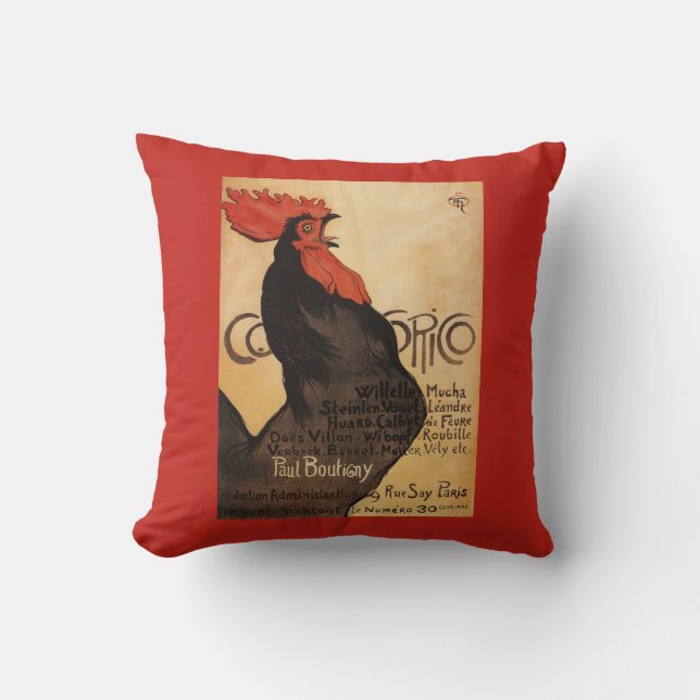 Coussin Affiche promotionnelle de coq périodique de (Recto)