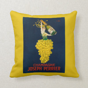 Coussin Affiche promotionnelle de Joseph Perrier Champagne