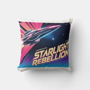 Coussin Affiche rétro de la culture pop de la rébellion de
