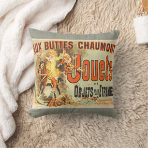 Coussin Affiche Vintage Joets Friends Jouet Français