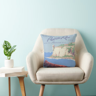 Coussin Affiche Vintage voyage pour la promotion de Porto 