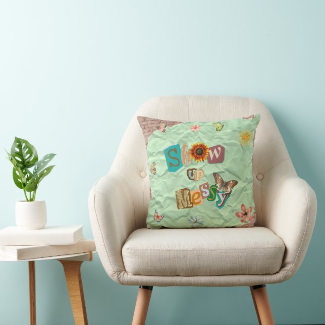 Coussin Afficher l'oreiller à lancer de la menthe de colla (Chaise)
