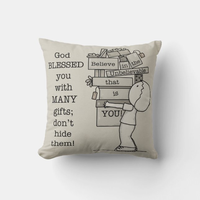 Coussin Afficher vos cadeaux (Recto)