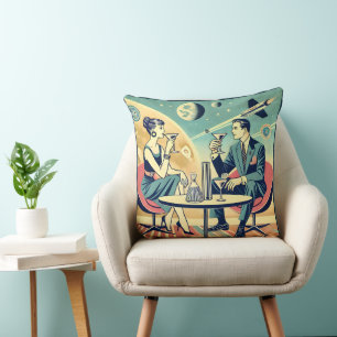Coussin Affiches de voyage spatial Martini Équipage de vol