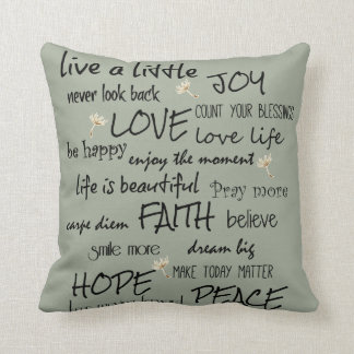 Coussin Affirmation de devis d'inspiration