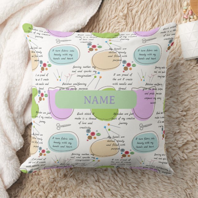 Coussin Affirmations de couture pour artisans / Citations  (Couverture)