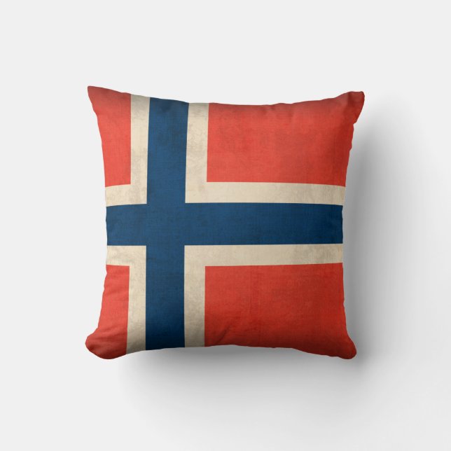 Coussin affligé par drapeau de la Norvège (Recto)