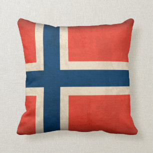 Coussin affligé par drapeau de la Norvège