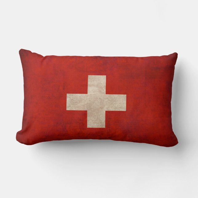 Coussin affligé par drapeau de la Suisse (Recto)