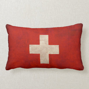 Coussin affligé par drapeau de la Suisse