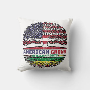 Coussin Africa African US American États-Unis Tree
