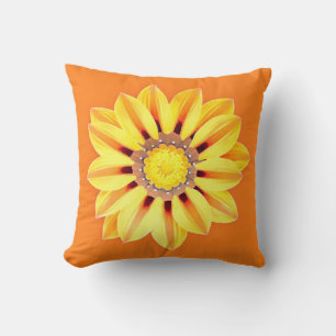 Coussin African Daisy / Gazania - Orange et Jaune