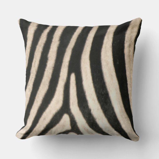 Coussin African Zebra Print, Wildife, Safari Decor, (Recto)