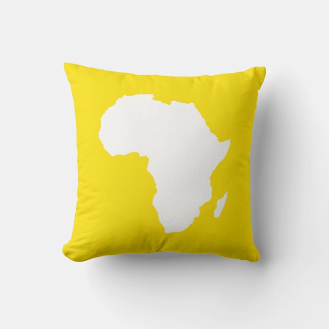 Coussin Afrique Audacieuse Jaune Dorée (Recto)