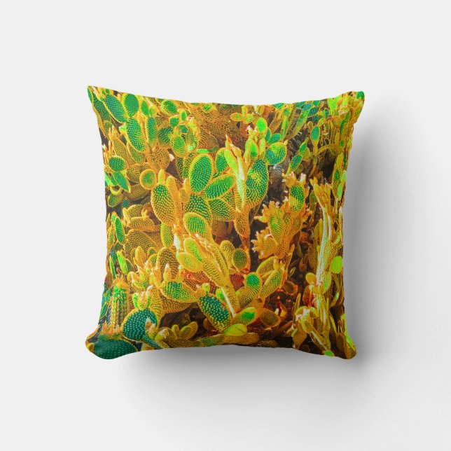 Coussin Afrique Désert Cactus Plantes Prickly Pear (Recto)