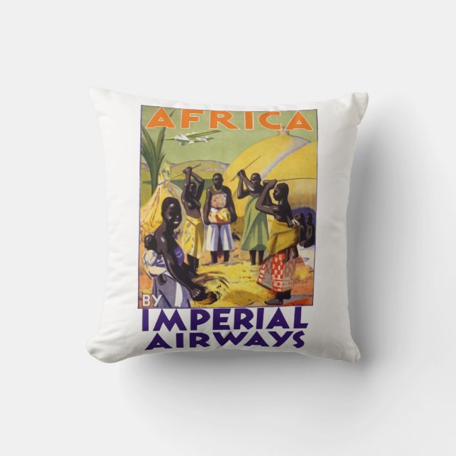 Coussin Afrique par Imperial Airways (Recto)