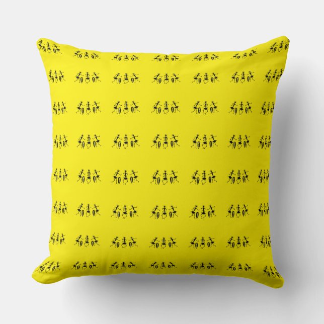 Coussin Afrique, Silhouette Inspirational Dancers Motif (Recto)